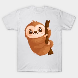 Cute sloth on a branch T-Shirt